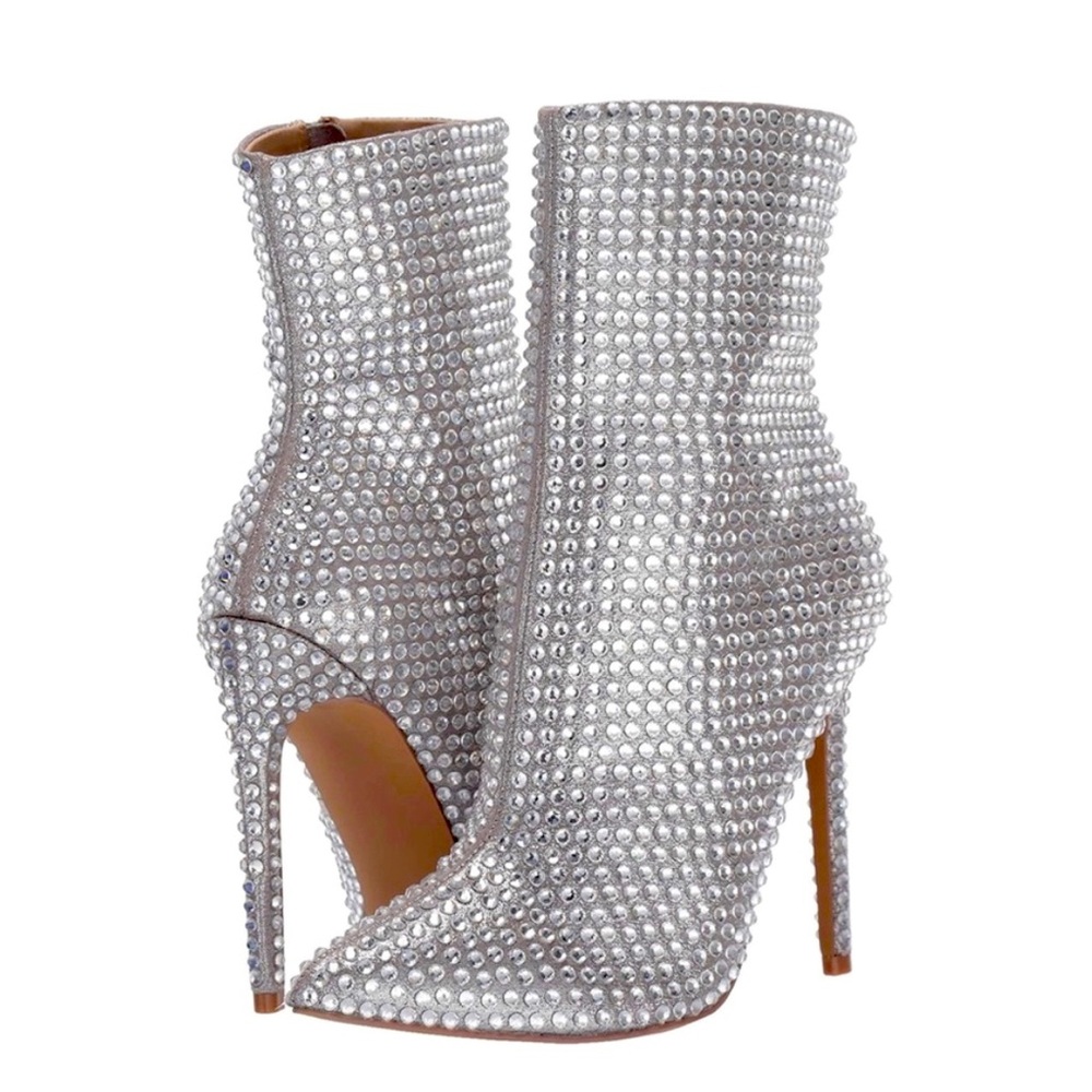 Steve Madden Silver Winnings Booties